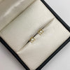 Topos Mariposa circon blanco Oro amarillo 18k 0,65 Gr / 6,5 mm