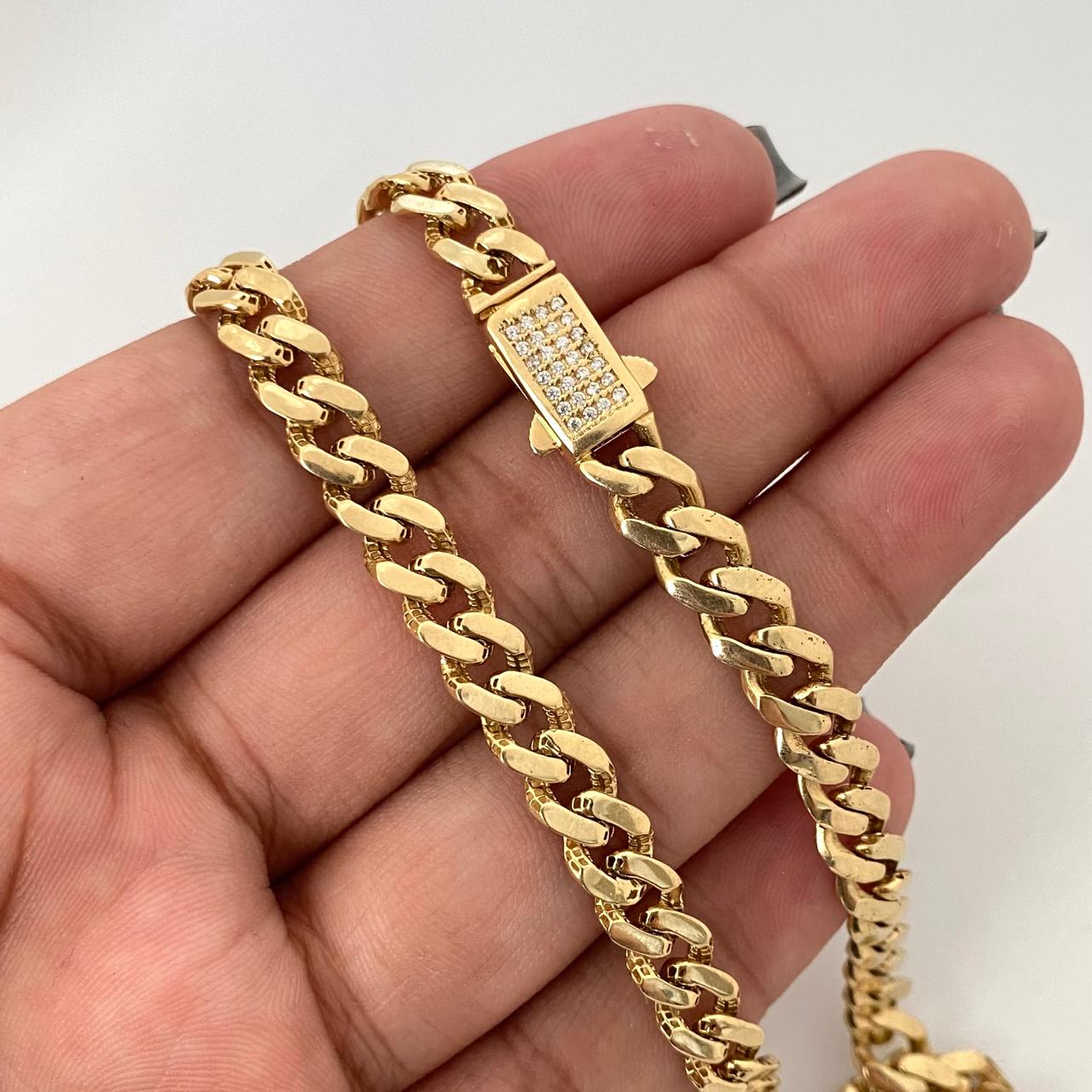 Cadena cubana mon ch Oro amarillo 18k +4 / 24,1 Gr / 50 Cm