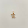 Dije fé con circones blancos  Oro amarillo 18k 0,85 Gr / 7,94 mm / 1,6 Cm