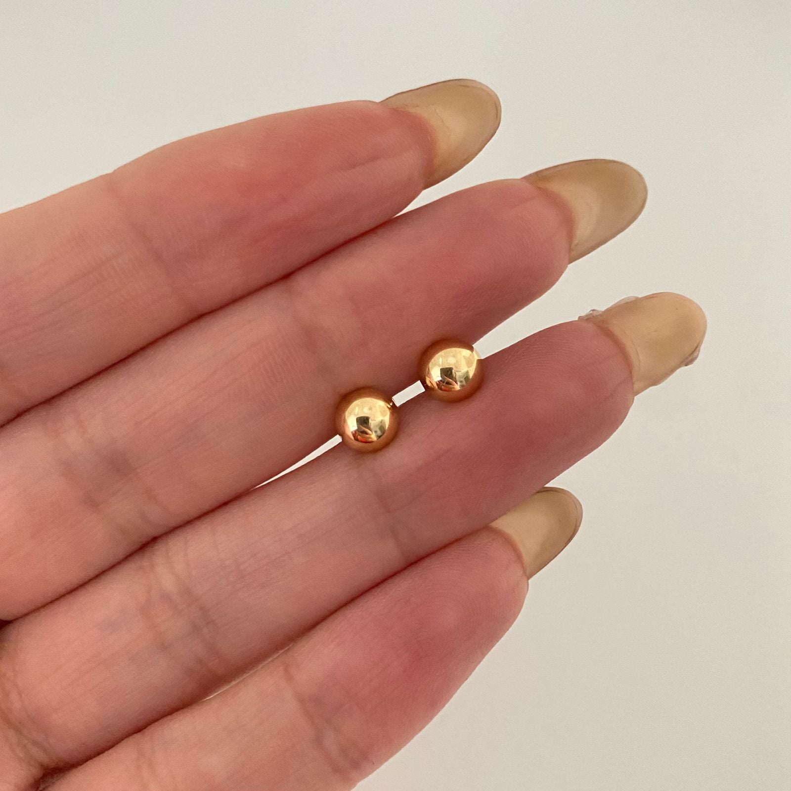 Topos media bola lisa Oro amarillo 18k 0,65 Gr / 6,0 mm