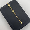 Pulso baby gc trebol vc diamantado Oro amarillo +1 / 5,30 Gr / 3 mm / 20,5 Cm Broche 0,40