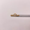 Anillo solitario circones blancos Oro amarillo 18k / Talla 6 3/4 / 1,9 Gr / 1,27 mm