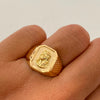 Anillo Troquel Rostro Oro amarillo 18k / Talla 12 / 3,55 Gr / 4,1 mm