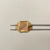 Anillo Cuadrado Toquel Mate Tres oros 18k / Talla 10 1/2 / 3,15 Gr / 4,1 mm