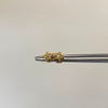Topos estrella circon blanco  Oro amarillo 18k 0,75 Gr / 6 mm
