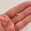 Dije Canutillo de Esmeralda Oro amarillo 18k 0,15 Gr / 1,9 mm / 1,1 Cm