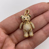 Dije Oso articulado circones blancos Oro amarillo 18k 9,1 Gr / 18,2 mm / 3,4 Cm