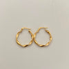 Candonga Entorchada Oro amarillo 18k 1,65 Gr / 2,8 Cm