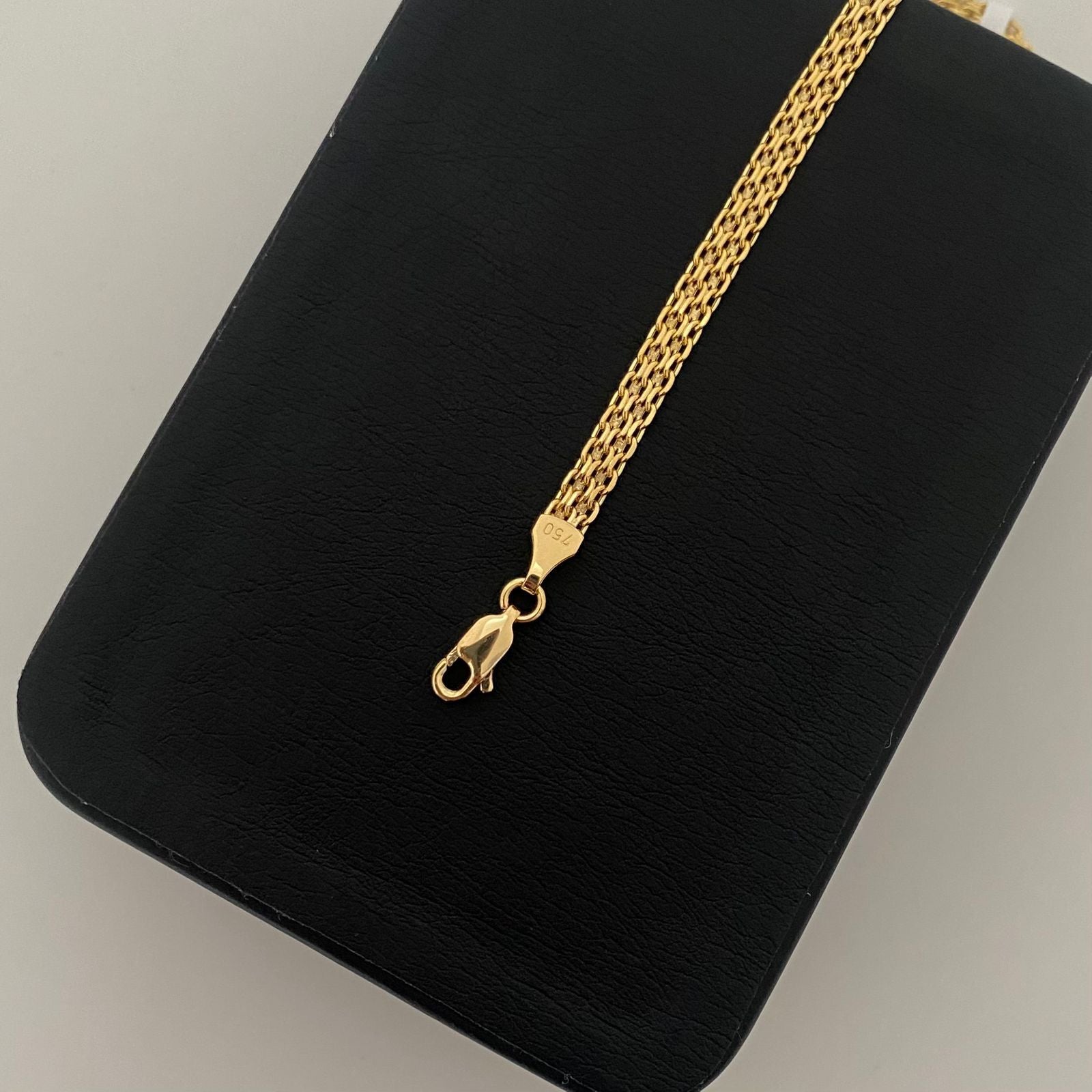 Pulso It chino doble carril Oro amarillo 18k +1 / 3,05 Gr / 4,6 mm / 19 Cm