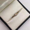 Anillo solitario circones rosados Oro amarillo 18k / Talla 7 1/2 / 1,55 Gr / 1,29 mm