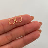 Candonga imperdible lisa Oro amarillo 18k 0,35 Gr / 0,8 Cm