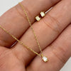 Cadena It Mini rollon+dije punto de luz blanco+topos Oro amarillo 18k +4 / 2,26 Gr / 0,6 mm / 45 Cm