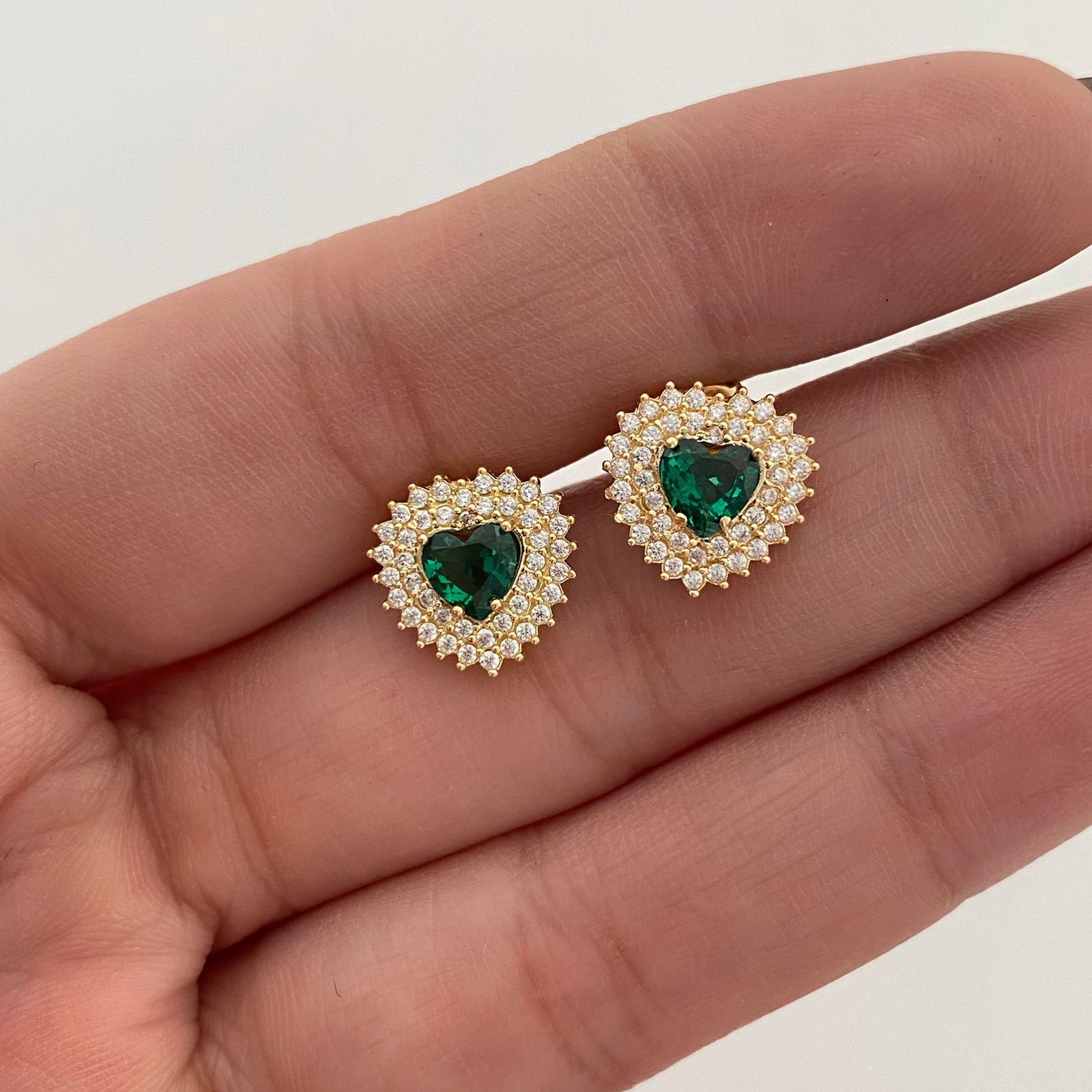 Topos Corazon casting Verde Oro amarillo 18k 2,85 Gr / 11,3 mm