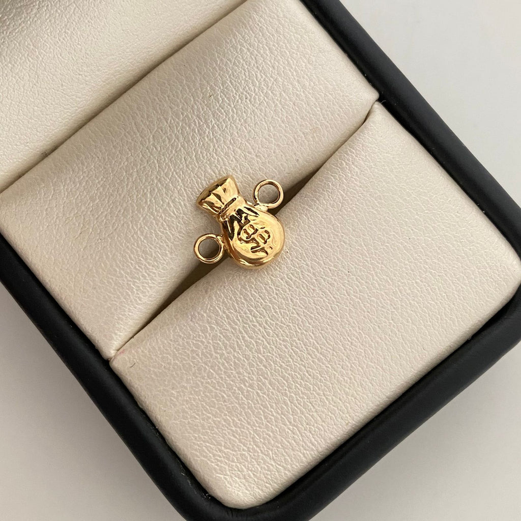 Herraje bolsa de dinero  Oro amarillo 18k 0,5 Gr / 1 Cm
