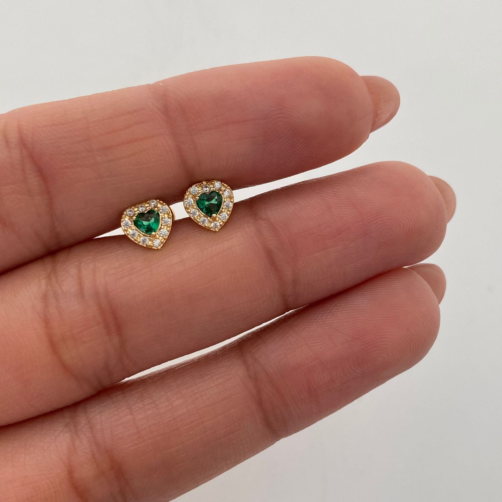 Topos Corazon Casting Verde Oro amarillo 18k 0,85 Gr / 6,2 mm