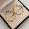 Candonga Entorchada Oro amarillo 18k 2,1 Gr / 2,8 Cm