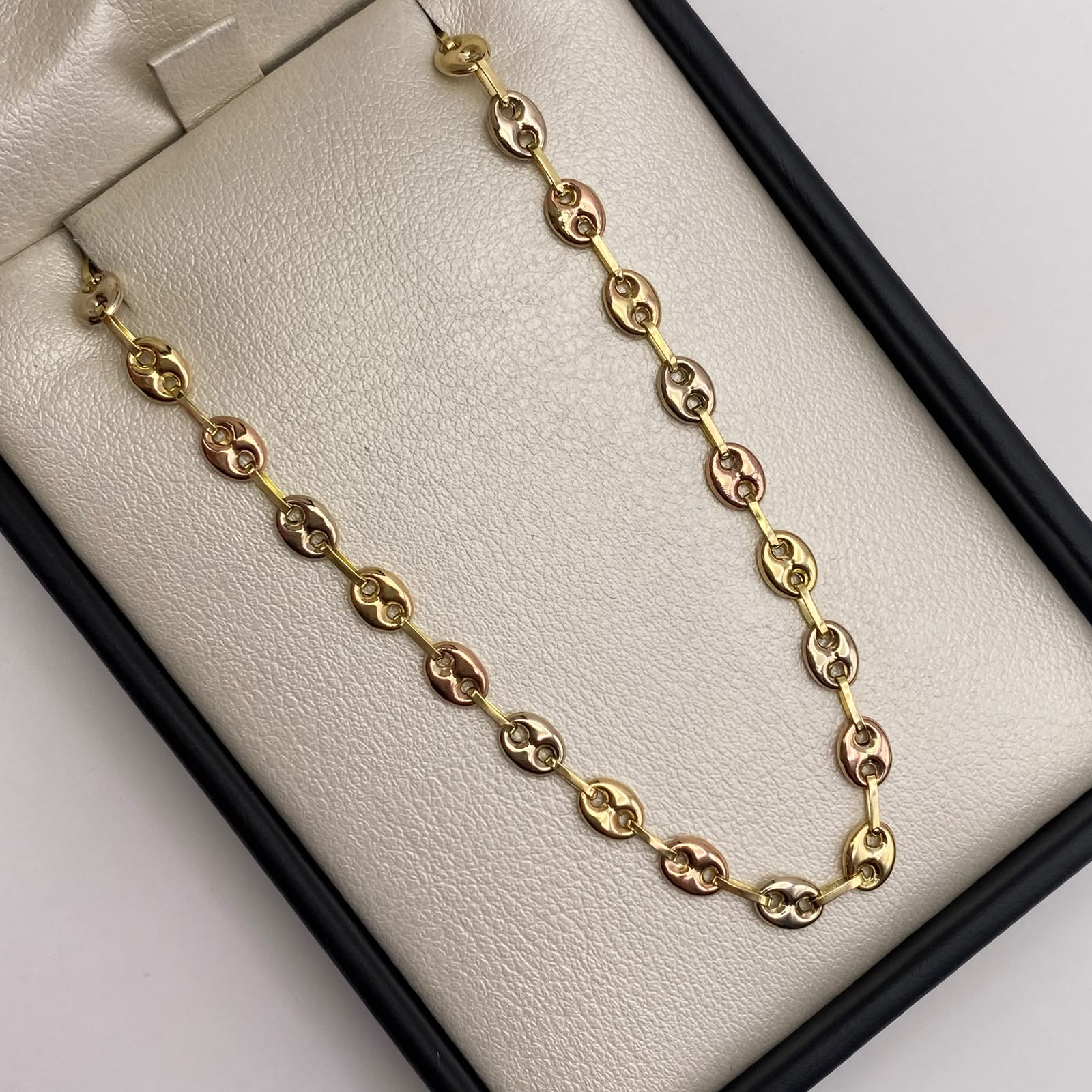 Cadena gc Tres oros 18k 9,20 Gr / 4,6 mm / 60 Cm Broche 0,40