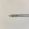 Topos Circulo  Borde verde Oro amarillo 18k 0,55 Gr / 4,4 mm