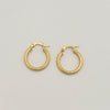 Candonga diamantada  Oro amarillo 18k 1,75 Gr / 2,1 Cm