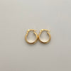 Candonga lisa semi plana Oro amarillo 18k 1,10 Gr / 1,5 Cm