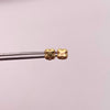 Topos Trebol borde diamantado Oro amarillo 18k 0,45 Gr / 5,9 mm