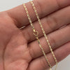 Cadena It Plana Diamantado Tres oros 18k 2,15 Gr / 1,5 mm / 50 Cm