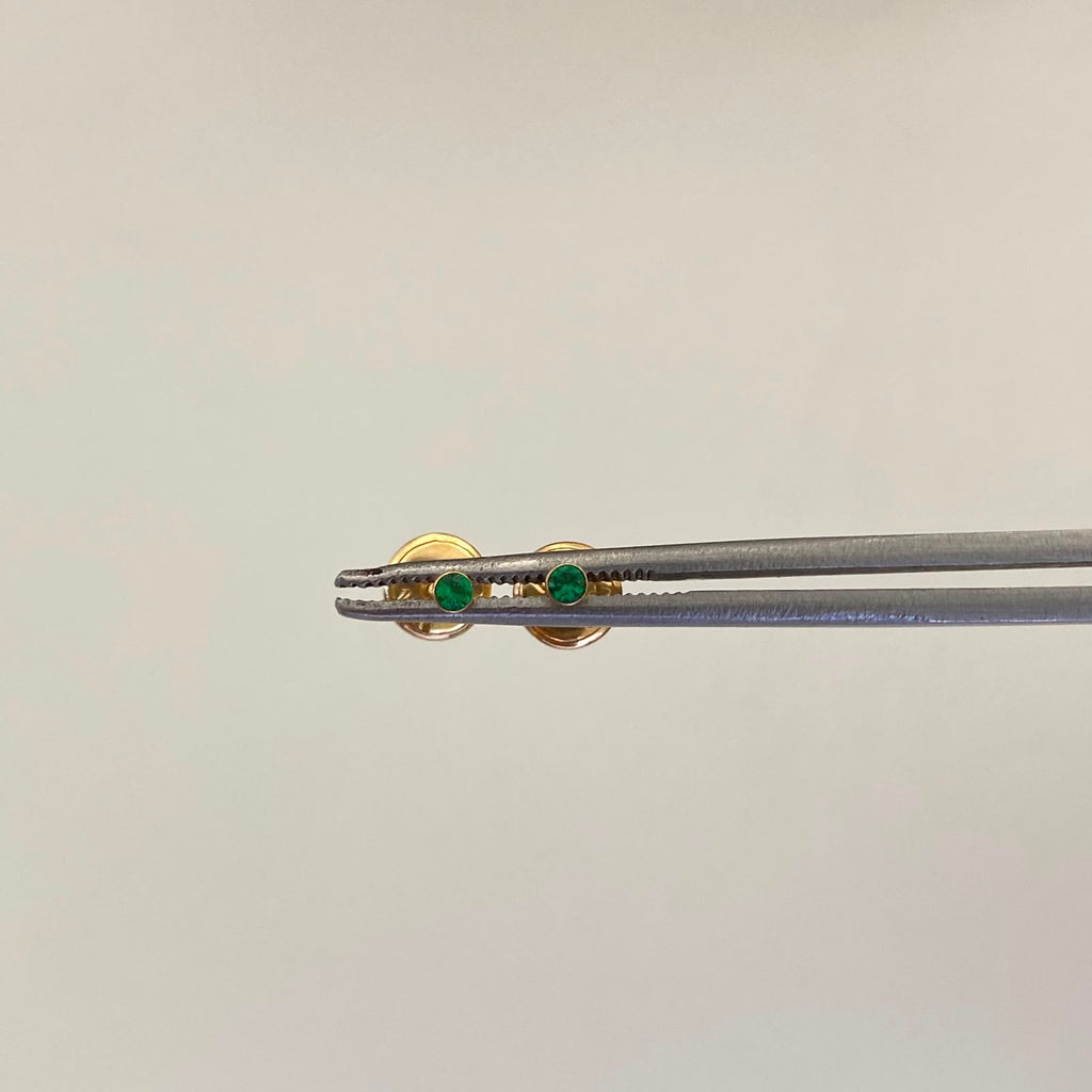 Topos Circon Verde Oro amarillo 18k 0,35 Gr / 2,7 mm