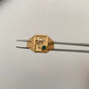 Anillo Troquel Palmera Circon Verde Oro amarillo 18k / Talla 11 1/2 / 3,15 Gr / 4,1 mm