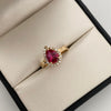 Anillo Circon Gota (por fabricacion) Oro amarillo 18k / Talla 6 / 4,5 Gr