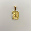 Dije Virgen del carmen circones blancos Oro amarillo 18k 2,35 Gr / 12,4 mm / 2,5 Cm