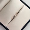 Anillo Solitario Circones dobles Rosa Oro amarillo 18k / Talla 7 / 1,15 Gr / 1,2 mm
