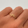 Anillo Fe Oro amarillo 18k / Talla 8 / 1 Gr / 1,3 mm