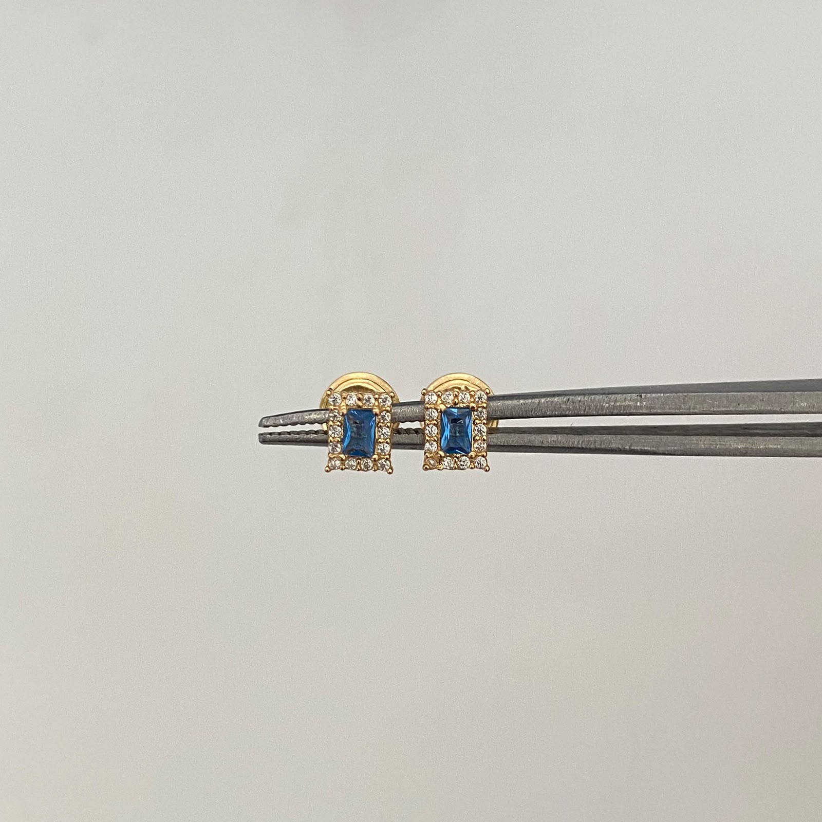Topos Cuadro Casting Azul Oro amarillo 18k 0,75 Gr / 4,8 mm